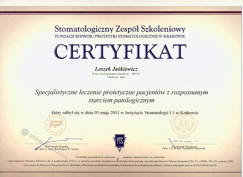 Specjalistyczne leczenie starcia patologicznego zębów